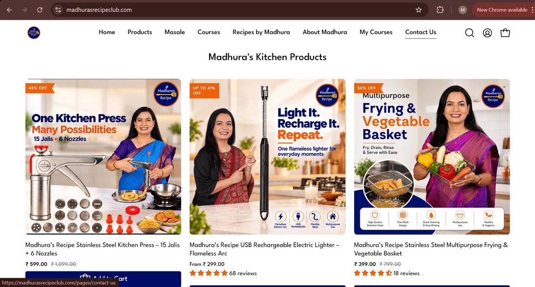 Store product listing