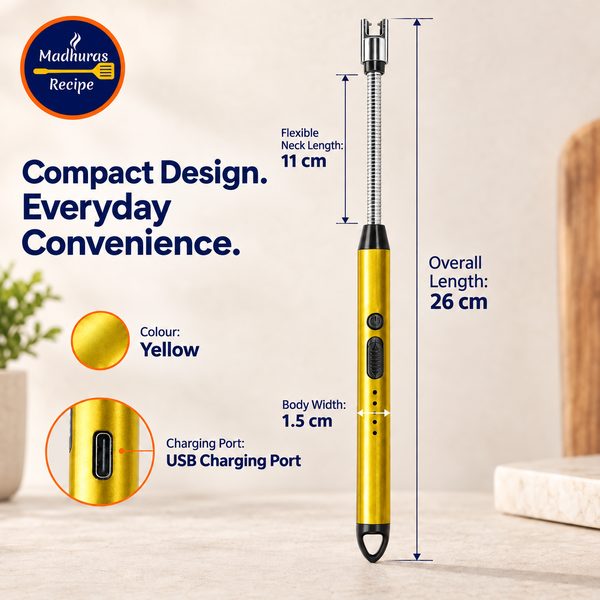 Yellow lighter dimensions