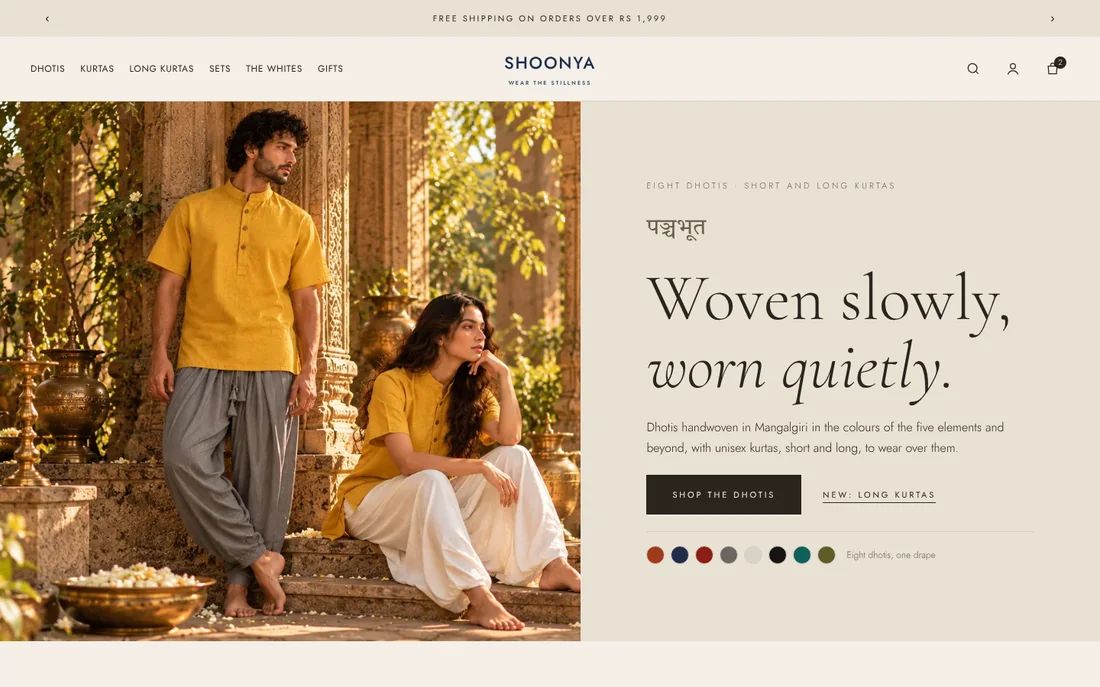Final Shopify home page